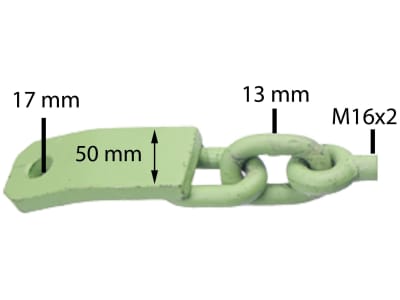 Kettenende links für Achstrichter Deutz-Fahr D2807 – D5207 + 07C-Serie, DX3.10 SC + VC