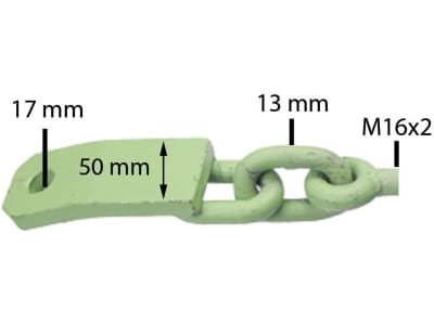 Kettenende links für Achstrichter Deutz-Fahr D6807 –  D7807 + 07C-Serie