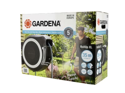 Gardena Wand-Schlauchbox RollUp mit Gartenschlauch  Schlauchtrommel, Gartenschlauchbox 18632-20