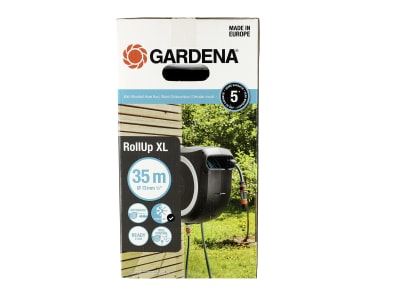 Gardena Wand-Schlauchbox RollUp mit Gartenschlauch  Schlauchtrommel, Gartenschlauchbox 18632-20