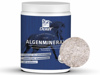 DERBY® Algenmineral Mineralfutter für Pferde Pulver 1 kg Dose DERBY® Algenmineral Mineralfutter für Pferde Pulver 1 kg Dose