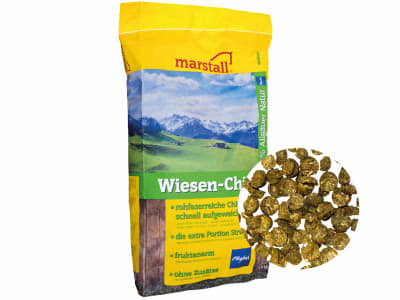 marstall® Wiesen-Chips naturbelassene, schnell auflösende Wiesen-Chips zur Raufutterergänzung 15 kg Sack