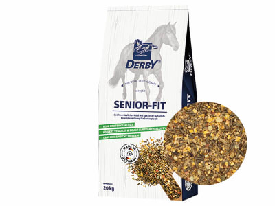 DERBY® Senior-Fit für die Bedürfnisse von älteren Pferden 20 kg Sack DERBY® Senior-Fit für die Bedürfnisse von älteren Pferden 20 kg Sack