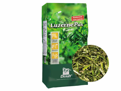 DERBY® Luzerne Pur Pferdefutter mit hohen nativen Gehalten an Aminosäuren Faser 15 kg Sack DERBY® Luzerne Pur Pferdefutter mit hohen nativen Gehalten an Aminosäuren Faser 15 kg Sack