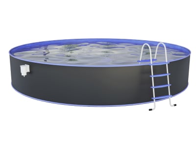 Steinbach Stahlwandpool Set Nuovo Ø 450 cm x 120 cm schwarz rund mit robuster Stahlwand, inkl. Skimmerset S1, Leiter, Anschlussschläuchen und winterfester Innenfolie Steinbach Stahlwandpool Set Nuovo Ø 450 cm x 120 cm schwarz rund mit robuster Stahlwand, inkl. Skimmerset S1, Leiter, Anschlussschläuchen und winterfester Innenfolie