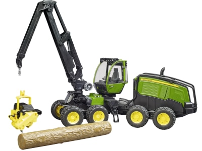 Bruder® Modell "John Deere Harvester 1270 G " mit einem Baumstamm 1:16, 02135