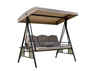 HOME DELUXE Hollywoodschaukel DESCANSO 198 x 115 cm beige Gartenschaukel, Schaukelbank HOME DELUXE Hollywoodschaukel DESCANSO 198 x 115 cm beige Gartenschaukel, Schaukelbank