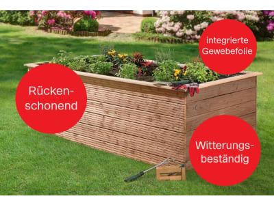  Hochbeet Lärchenholz 200 x 100 x 72 cm  natur ohne Füllerde, Füllmenge 1.440 l