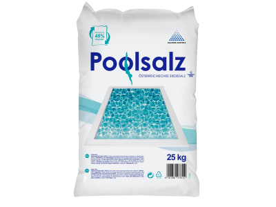 Salinen Austria POOLSALZ zur Desinfektion des Badewassers -bestens für alle Pools mit Salzelektrolyseanlagen geeignet 25 kg Sack