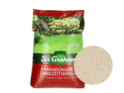 Sir Graham Rasendünger mit Langzeitwirkung 20 kg Sack ausreichend für ca.650 m² Sir Graham Rasendünger mit Langzeitwirkung 20 kg Sack ausreichend für ca.650 m²