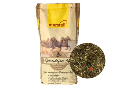 marstall® Getreidefrei-Mix melassefreies Müsli für Pferde ohne Zusatz von Mineralien und Vitaminen 15 kg Sack