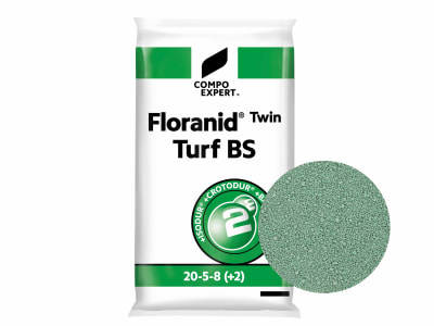 COMPO EXPERT Floranid® Twin Turf BS feingekörnter NPK 20+5+8 Rasendünger, mit ISODUR®, CROTODUR® u. Bacillus subtilis 25 kg Sack Granulat COMPO EXPERT Floranid® Twin Turf BS feingekörnter NPK 20+5+8 Rasendünger, mit ISODUR®, CROTODUR® u. Bacillus subtilis 25 kg Sack Granulat