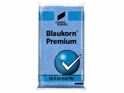 COMPO EXPERT Blaukorn® premium phosphatreduzierte, kalistarker NK 15+20 Dünger für Garten- und Landschaftsbau 25 kg Sack  Granulat