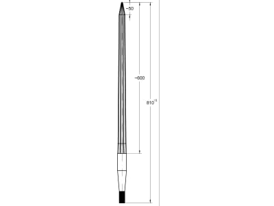 SHW Frontladerzinken 810 mm M 22 x 1,5 spitz, gerade für Baas/Trima, Bressel, Weidemann, 18802