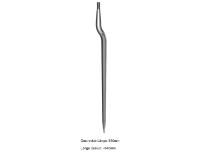 SHW Silozinken 880 mm M 22 x 1,5 mit konischer Mutter für Trioliet SHW Silozinken 880 mm M 22 x 1,5 mit konischer Mutter für Trioliet