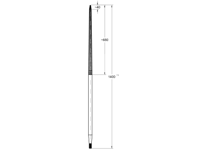 SHW Grossballenzinken 1.400 mm M 22 x 1,5, spitz, mit konischer Mutter