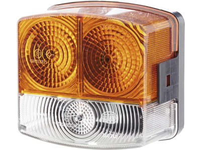 Hella® Blink- und Positionsleuchte quadratisch, links/rechts, 95 x 90 x 54,5 mm, Befestigung Anbau; 2 St. Schraube M 5 Hella® Blink- und Positionsleuchte quadratisch, links/rechts, 95 x 90 x 54,5 mm, Befestigung Anbau; 2 St. Schraube M 5