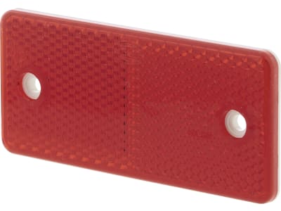 Hella® Rückstrahler rechteckig, rot, 94 x 44 x 6,5 mm, geschraubt; mit Bohrung, 8RA 003 326-001