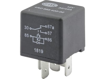 Hella® Relais 12 V, Wechsler, , 5-polig, Flachsteckanschluss, 4RD 965 400-027 Hella® Relais 12 V, Wechsler, , 5-polig, Flachsteckanschluss, 4RD 965 400-027