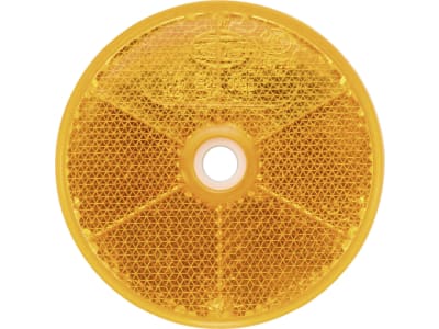 Hella® Rückstrahler rund, gelb, Ø 60 mm, geschraubt, 8RA 002 014-251 Hella® Rückstrahler rund, gelb, Ø 60 mm, geschraubt, 8RA 002 014-251