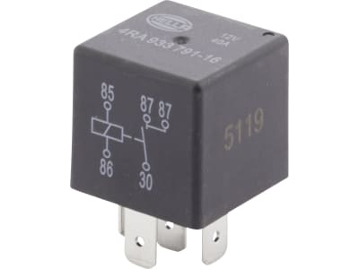 Hella® Relais 12 V, Wechsler, ohne Halter, 5-polig, Flachsteckanschluss, 4RA 933 791-161 Hella® Relais 12 V, Wechsler, ohne Halter, 5-polig, Flachsteckanschluss, 4RA 933 791-161