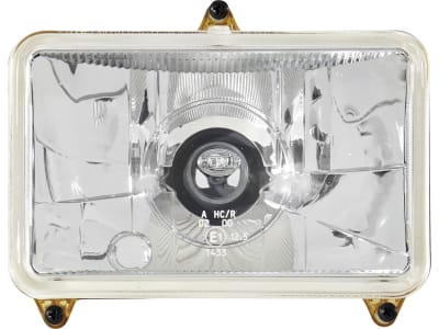 Hella® Hauptscheinwerfer links/rechts, Halogen H4, 12 V; 24 V, 130 x 107 mm, quadratisch, 1AB 008 888-051 Hella® Hauptscheinwerfer links/rechts, Halogen H4, 12 V; 24 V, 130 x 107 mm, quadratisch, 1AB 008 888-051