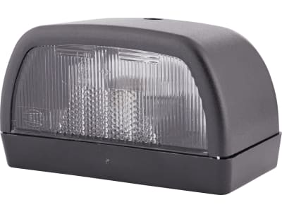 Hella® Kennzeichenleuchte hinten links/rechts, R10W, schwarz, quadratisch, 102 x 55 x 56,5 mm, , 2KA 998 523-017 Hella® Kennzeichenleuchte hinten links/rechts, R10W, schwarz, quadratisch, 102 x 55 x 56,5 mm, , 2KA 998 523-017