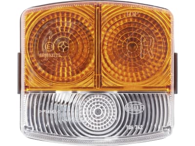 Hella® Blink- und Positionsleuchte quadratisch, links/rechts, 95 x 90 x 54,5 mm, Befestigung Anbau; 2 St. Schraube M 5 Hella® Blink- und Positionsleuchte quadratisch, links/rechts, 95 x 90 x 54,5 mm, Befestigung Anbau; 2 St. Schraube M 5