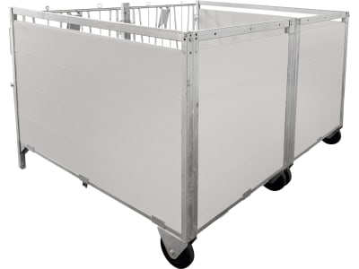 KERBL Kälberbox groß, zweifach mit 2 Liegeplätzen, B x H x T innen 100 x 106 x 160 cm, 14615