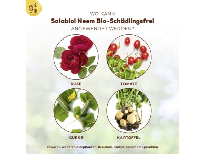 Solabiol Neem Bio-Schädlingsfrei 30 ml  biologische Schädlingsbekämpfung an Zierpflanzen, Kräutern, Kartoffeln und Gemüse 