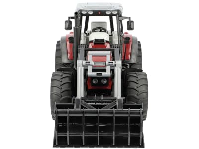 Bruder® Modell "Massey Ferguson Traktor 7480" mit Frontlader, Holztransportanhänger und 3 Baumstämmen 1:16, 02046