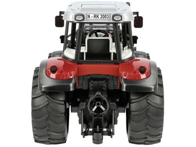 Bruder® Modell "Massey Ferguson Traktor 7480" mit Frontlader, Holztransportanhänger und 3 Baumstämmen 1:16, 02046
