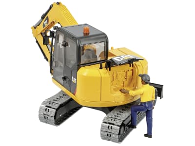 Bruder® Modell "CAT® Minibagger" mit Bauarbeiter 1:16, 02466