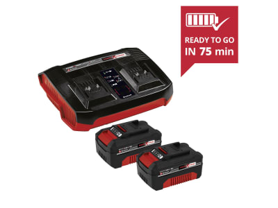 EINHELL PXC-Starter-Kit 2x 4,0 Ah & Twincharger Kit 2 inkl. Akku und Ladegerät EINHELL PXC-Starter-Kit 2x 4,0 Ah & Twincharger Kit 2 inkl. Akku und Ladegerät