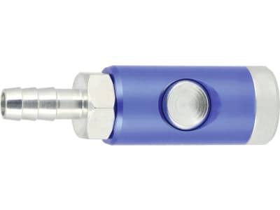 Airpress Sicherheits-Druckluftmuffe mit Schlauchtülle 10 mm, Anschluss Euro NW 7,2 mm, Blisterpackung, 10 mm
