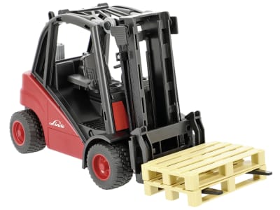 Bruder® Modell "Linde Gabelstapler H30D" mit Anhängerkupplung und 2 Paletten 1:16, 02511 Bruder® Modell "Linde Gabelstapler H30D" mit Anhängerkupplung und 2 Paletten 1:16, 02511