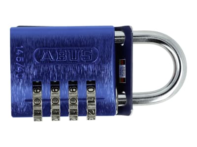 ABUS Zahlenschloss 145 color 145/40 Color Rainbow Kofferschloss, Spindschloss, Aluminium-Vorhängeschloss, individuell einstellbarer Zahlencode, Level 3
