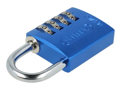 ABUS Zahlenschloss 145 color 145/40 Color Rainbow Kofferschloss, Spindschloss, Aluminium-Vorhängeschloss, individuell einstellbarer Zahlencode, Level 3