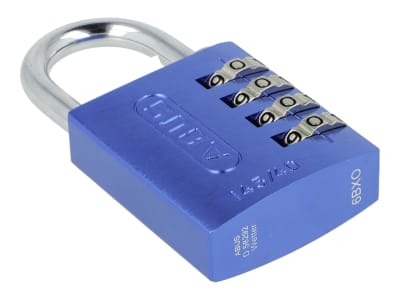 ABUS Zahlenschloss 145 color 145/40 Color Rainbow Kofferschloss, Spindschloss, Aluminium-Vorhängeschloss, individuell einstellbarer Zahlencode, Level 3