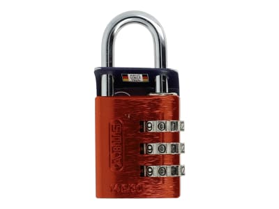 ABUS Zahlenschloss 145 color 145/30 Color Rainbow Kofferschloss, Spindschloss, Aluminium-Vorhängeschloss, individuell einstellbarer Zahlencode, Level 3
