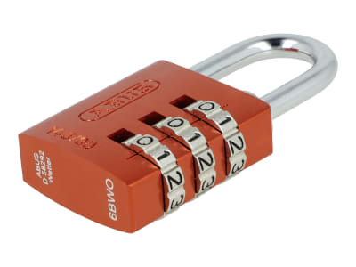 ABUS Zahlenschloss 145 color 145/30 Color Rainbow Kofferschloss, Spindschloss, Aluminium-Vorhängeschloss, individuell einstellbarer Zahlencode, Level 3