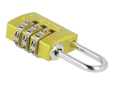 ABUS Zahlenschloss 145 color 145/20 Color Rainbow Kofferschloss, Spindschloss, Aluminium-Vorhängeschloss, individuell einstellbarer Zahlencode, Level 3