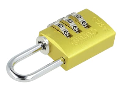 ABUS Zahlenschloss 145 color 145/20 Color Rainbow Kofferschloss, Spindschloss, Aluminium-Vorhängeschloss, individuell einstellbarer Zahlencode, Level 3