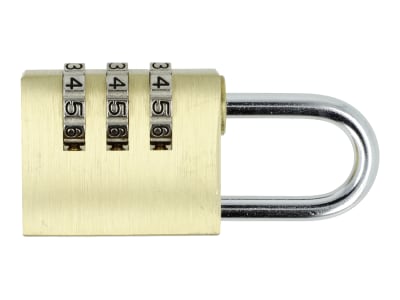 ABUS Zahlenschloss 165/30 Messing-Vorhängeschloss, Zahlencode, Kofferschloss / Spindschloss