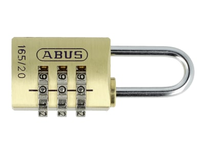 ABUS Zahlenschloss 165/20 Messing-Vorhängeschloss, Zahlencode, Kofferschloss / Spindschloss