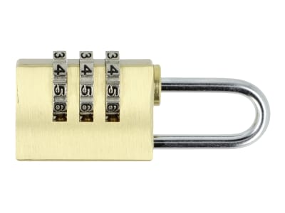 ABUS Zahlenschloss 165/20 Messing-Vorhängeschloss, Zahlencode, Kofferschloss / Spindschloss