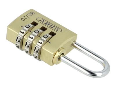 ABUS Zahlenschloss 165/20 Messing-Vorhängeschloss, Zahlencode, Kofferschloss / Spindschloss