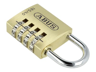 ABUS Zahlenschloss 165/40 Messing-Vorhängeschloss, Zahlencode, Kofferschloss / Spindschloss