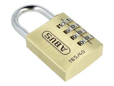 ABUS Zahlenschloss 165/40 Messing-Vorhängeschloss, Zahlencode, Kofferschloss / Spindschloss