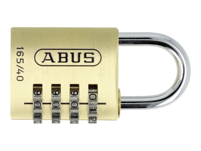 ABUS Zahlenschloss 165/40 Messing-Vorhängeschloss, Zahlencode, Kofferschloss / Spindschloss